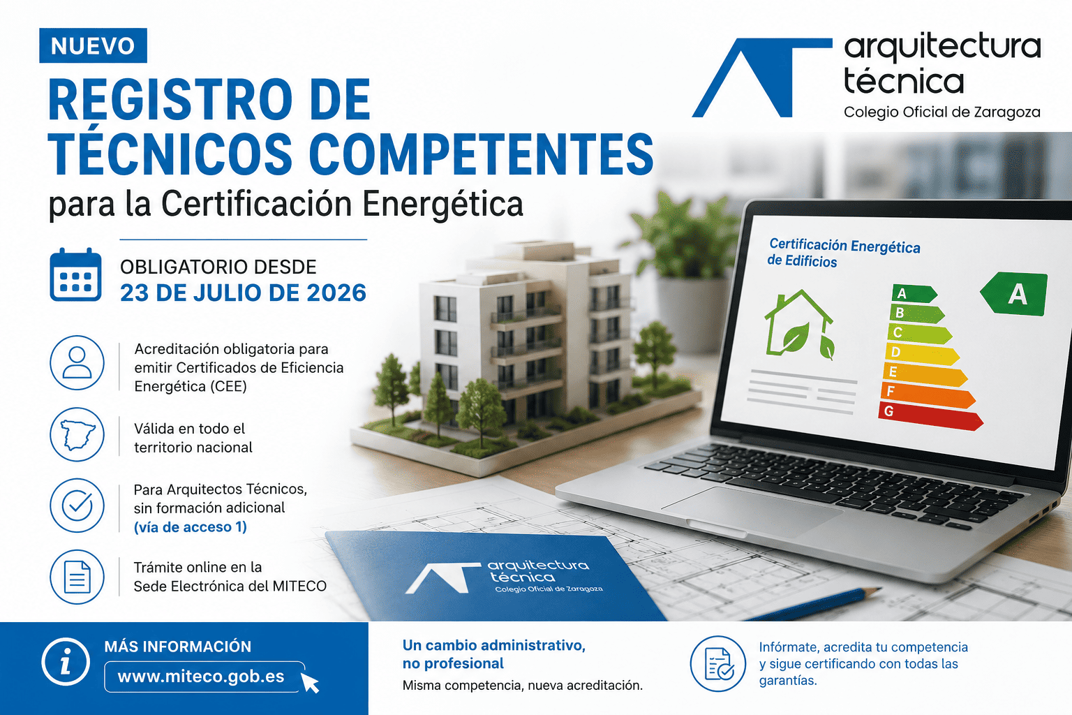 Lee más sobre el artículo Nuevo Registro de Técnicos Competentes para la Certificación Energética: qué cambia desde el 23 de julio de 2026